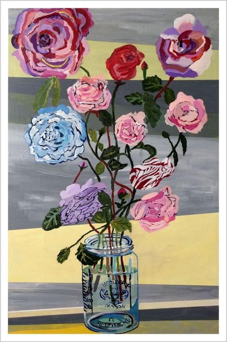 Study for Flower Jar with Stripy Background, 